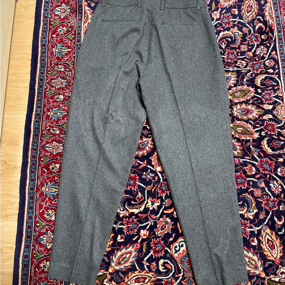 Mr Porter Cashmere pleated dress pants in charcoal grey - Picture 2 of 3